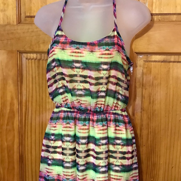 No Boundaries Tye Dye Floor Length Elastic Waist Sundress Small - Picture 6 of 15